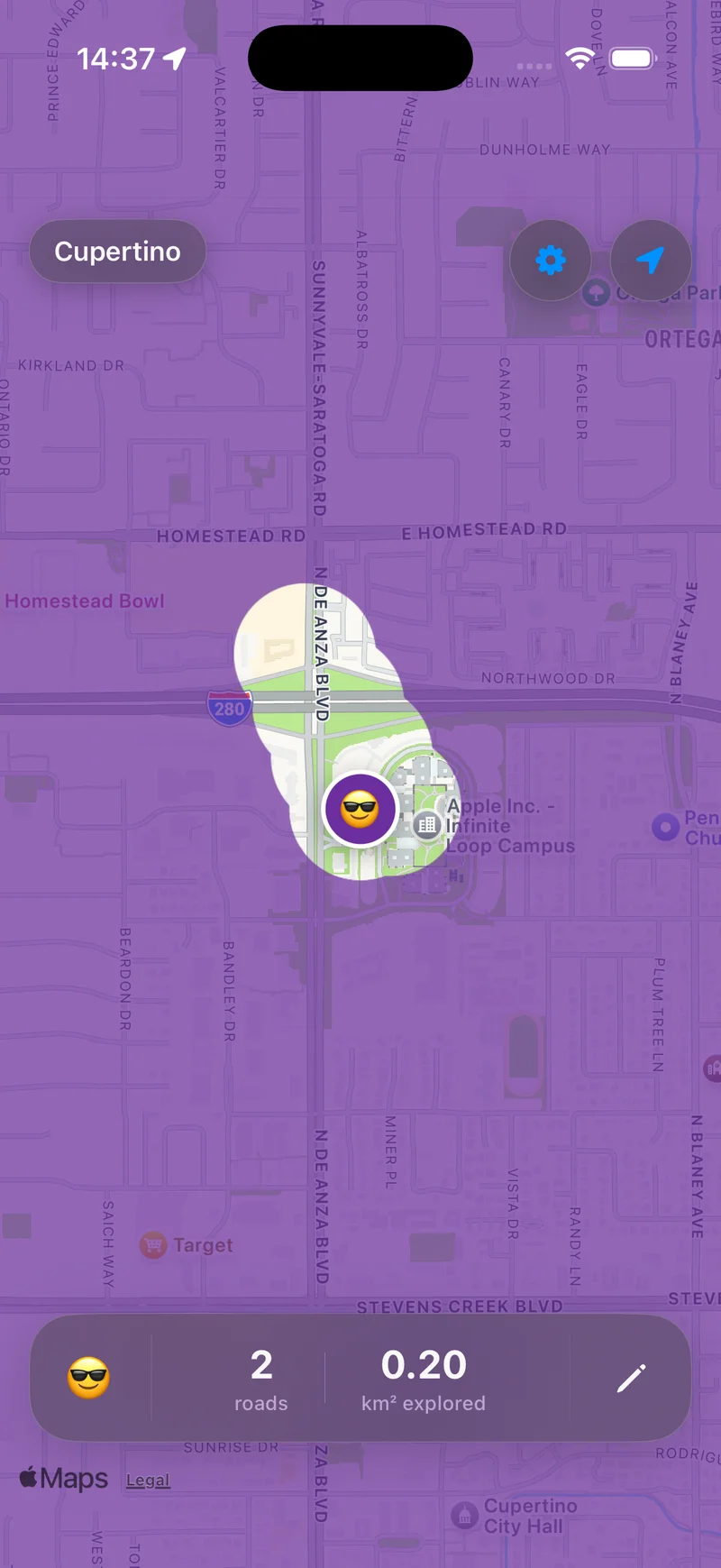 Unterra App Exploration Map Screen